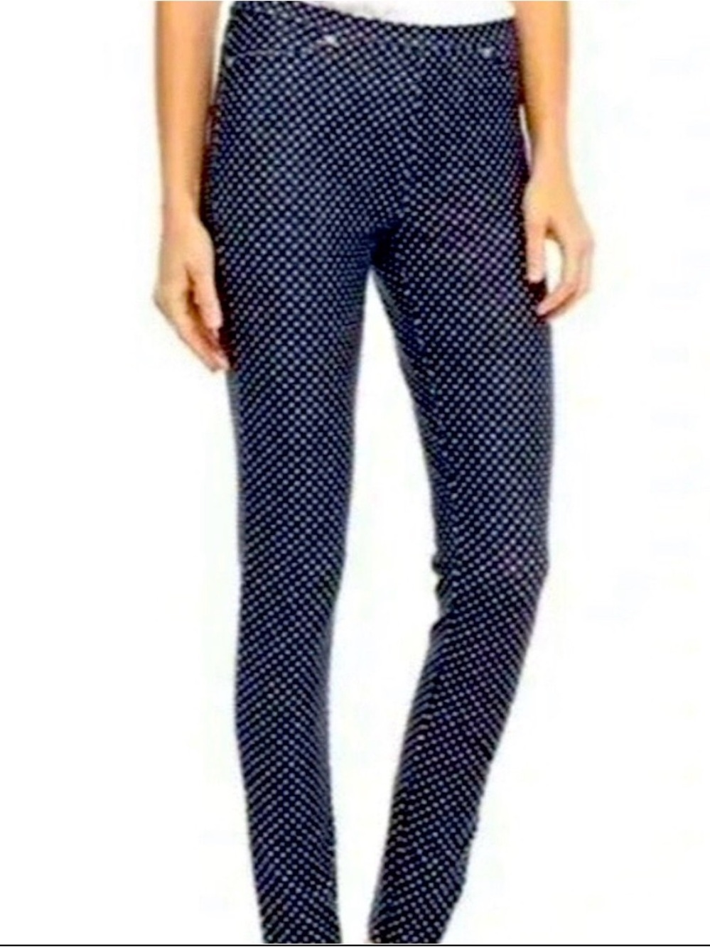 MICHAEL Michael Kors Navy Polka Dot Skinny Pants